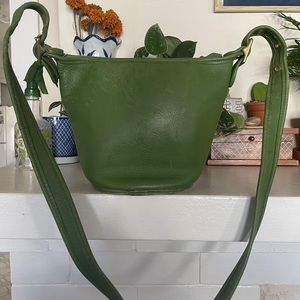 Vintage Green Coach Leather Bag